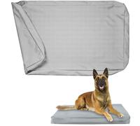 Exquilnova Waterproof Dog Bed Cover,Washable & Removable Dog Mattress Cover With Zipper,Dogs Bed Covers Only for Small/Medium/Large/XL Dog Bed,Bed Covers for Dogs,Cats(Grey,L)