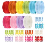 Exquilnova Zips for Sewing,30M 10 Colors Zipper,Sewing Accessories Zip Repair Kit with 50 Sliders,Nylon Invisible Zip for DIY Craft Projects,Skirts,Bags,Cushions,Luggage Accessories (10 Light Colors)