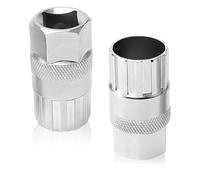 EXQUIMA 2PCS Shimano Cassette Removal Tool, Mountain Bike Cassette Freewheel Lockring Bottom Bracket Repair, Dnp 6/7/8/9/10/11 Speed, Carbon Steel Bottom Bracket Repair Tool for Mountain Bikes