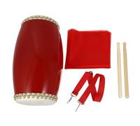 EXQUIMEUBLE 1 Set Cowhide Waist Drum for Adults Percussion Instrument with Drumsticks Strap and Towel Durable Lightweight for Performances and Celebrations