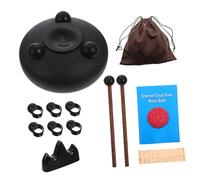 EXQUIMEUBLE 1 set Tone Portable Tongue Drum Percussion Instrument for Musical Enlightenment Stress Relief and Creative Expression Black Color