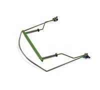 EXQUIMEUBLE 10 Holes Harmonica Holder Neck Rack Green Metal Frame Harp Accessory for Playing Mouth Organ Performance