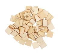 EXQUIMEUBLE 100pcs DIY Wood Squares Small Unfinished Solid Wood Blocks 30mm Square Pieces for Crafts Painting Carving DIY Projects in Arts and Home Decor