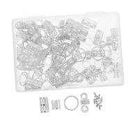 EXQUIMEUBLE 100pcs Stylish Hair Rings Set Metal Hair Jewelry for Girls Women Pirate Diy Accessories