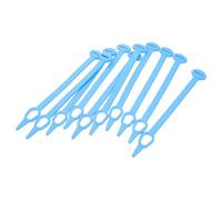 EXQUIMEUBLE 10pcs Blue Silicone Anti-Drop Hooks for Clothes and Umbrella, Sturdy and Portable Hanger Hooks for Beach and Outdoor Use