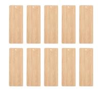 EXQUIMEUBLE 10pcs DIY Bamboo Blank Bookmark Bamboo Bookmark Label Round Corner Delicate Design Ready to Decorate Can Be Stained for Craft Decoration and Party Board