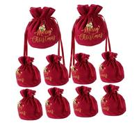 EXQUIMEUBLE 10pcs Drawstring Candy Storage Bags Soft Pouches for Jewelry Christmas Party Favor Bags Convenient and Versatile Wrap
