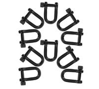 EXQUIMEUBLE 10pcs Horseshoe Shape Hoop Tiny D-Shape Key Ring Stainless Steel Metal Purse Clip Jewelry Screw Clasp Elegant Sophisticated Design for Leather Craft Keychain Organization