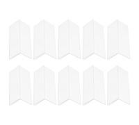 EXQUIMEUBLE 10pcs L-Shaped Acrylic Price Tag Holders Self Adhesive Plastic Label Display Stands 90x30mm for Store Shelf and Tabletop Price Label Display