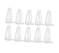 EXQUIMEUBLE 10pcs Plastic Blinds Bottom Rail Hold Down Brackets Transparent Replacement Clips for Wood and Faux Wood Horizontal and Venetian Blinds Easy Install Sturdy Design