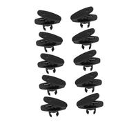 EXQUIMEUBLE 10Pcs Rotatable Black Microphone Clip Durable Mic Holder for Stand Lightweight Tie Clip for Podcasting Public Speaking Stage Performance
