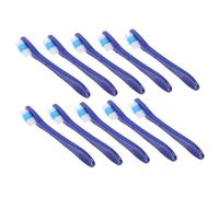 EXQUIMEUBLE 10pcs Short Handle Security Toothbrush for Travel Soft Bristles Designed to Prevent Self-harm for High-Security Environments Like Detention Centers and Psychiatric Facilities