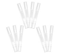 EXQUIMEUBLE 10Pcs Transparent Twisting Cosmetic Pens with Brush Tip Refillable Lip Gloss Applicator Tubes Portable Empty Container for Liquid Foundation and Makeup Dispensing