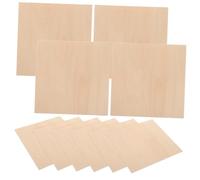 EXQUIMEUBLE 10pcs Unfinished Basswood Sheets Thin Wood Boards for Crafting Carving Painting DIY Projects Composite Wood Blanks for Handmade Decor