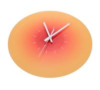 EXQUIMEUBLE 12 Inch Gradient Glass Wall Clock Battery Powered Decorative Clock with Accurate Time Stylish Modern Art Atmosphere for Bedroom and Office Hanging Decoration