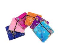 EXQUIMEUBLE 12pcs Chinese Style Women Wallet Multi Coin Purse Fashion Credit Holder Purse for Women Chinese Special Occasions