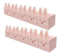 EXQUIMEUBLE 12pcs Easter Bunny Treat Boxes Cute Rabbit-shaped Candy and Biscuit Packaging for Party Snacks Paper Boxes for Holiday Sharing