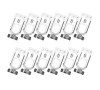 EXQUIMEUBLE 12pcs Pallet Racking Safety Clip Locking Shelf Support Pin Carbon Steel Galvanized Silver for Heavy Duty Racking Systems in Large Warehouses and Industrial Storage