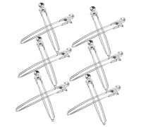 EXQUIMEUBLE 12Pcs Stainless Steel Hairdresser Clips Durable Hair Salon Tools for Women Lightweight Practical Hair Clips for Salon Use Essential for Home Haircuts Barber Shops