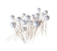 EXQUIMEUBLE 18pcs Pearl Beaded Hairpins for Brides Decorative Wedding Hair Accessories Alloy U-shaped Hairpins for Women and Girls Elegant Floral Design for Special Occasions