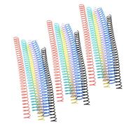 EXQUIMEUBLE 18pcs Plastic Binder Rings for Loose Leaf Notebooks, Easy to Use and Knead, Cylindrical Shape, Assorted Colours, Practical and Beautiful, for Home and Office Binding