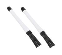 EXQUIMEUBLE 1pair Nylon Drum Brushes Pair for Snare Drums Lightweight Jazz Brush Sticks Solid Construction Music Instrument Accessory Portable and for and Practice
