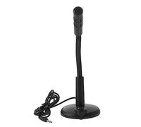 EXQUIMEUBLE 1Pc Black Computer Microphone High Sensitivity Desktop Microphone for Streaming Voice Chat Includes Stable Pedestal Easy to Use Lightweight and Portable