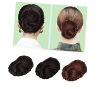 EXQUIMEUBLE 1pc Chignon Wig Hair Bun Extension for Women Synthetic Fiber Hairpiece for Weddings Proms Parties Easy to Use Adds Volume Fullness Elegant Hair Accessory for Daily Wear