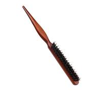 EXQUIMEUBLE 1pc Curly Hair Comb Ergonomic Wooden Handle Smooth Scalp Massage Brush for Hair Types for Teasing and Detangling Professional Salon Tool for Effortless Styling