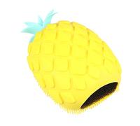 EXQUIMEUBLE 1Pc Pineapple Shape Silicone Shower Brush Ergonomic Body Exfoliator for Effortless Bathing Durable and Easy to Clean for Family Use Yellow Bath Brush