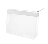 EXQUIMEUBLE 1pc Transparent Makeup Bag Portable Storage Pouch for Travel Accessory for Women and Men Easy to Clean and Organize