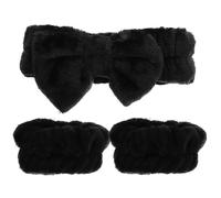 EXQUIMEUBLE 1set Water Absorbent Headbands Bowknot Design for Face Washing Makeup and Spa Use Comfortable Edges to Prevent Pain and Keep Hair