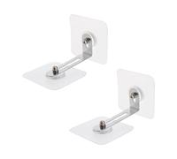 EXQUIMEUBLE 2 Sets Punch-Free Anti-Tilt Furniture Anchors 3.2Cm Small Size Iron and Stainless Steel Safety Cabinet and Wardrobe Drawers Protectors for Home Childproofing