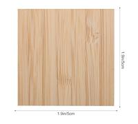 EXQUIMEUBLE 20 Pieces Square Bamboo Unfinished Chips 5cm DIY Blank Woodcrafts for Painting and Crafting Birthday Decorations