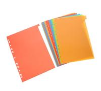 EXQUIMEUBLE 20 Sheets Binder Divider Folder Dividers for Binder 11.67x8.84x0.24in Pp Material Separator Tabs Design Separating Documents Organizing for Books and Diaries Suitable for School