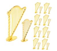 EXQUIMEUBLE 20pcs Lyre Harp Pendants Realistic Music Note Charms for DIY Jewelry Making Unique Vintage Accessories for Music Enthusiasts for Necklaces Bracelets