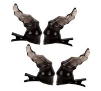 EXQUIMEUBLE 2pair Gothic Devil Horn Hair Clips for Halloween Parties Sheep Horns Design Versatile Cosplay Accessories Elegant Lolitainspired Hair Barrettes for Costume Events