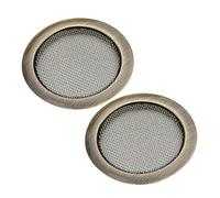 EXQUIMEUBLE 2pcs Acoustic Guitar Sound Hole Covers Copper Resonator Grille Inserts for Dobro Guitars Soundhole Screen Accessories