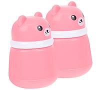 EXQUIMEUBLE 2Pcs Bear Shaped Body Powder Holder with Puff and Container Portable Talcum Powder Case for Boy Girl Small Capacity Material Cute Cartoon Design for Easy Application