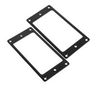 EXQUIMEUBLE 2pcs Black Metal Flat Humbucker Pickup Frames for Electric Guitar Double Coil Pickup Covers Ring Bridge Accessories