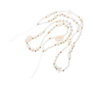 EXQUIMEUBLE 2pcs Bohemian Pearl Shell Mobile Phone Chain Diy Decorative Accessory Lost Design Elegant and Stylish Phone Hanging Rope Easy to Install and Remove