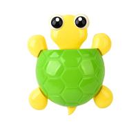 EXQUIMEUBLE 2pcs Cute Turtle Toothbrush Holders with Strong Suction Cups Wall-mounted Toothpaste Container and Sundries Organizer in Green Practical Bathroom Storage