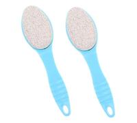 EXQUIMEUBLE 2pcs Double-Sided Foot Scrubber for Dead Skin Removal Ergonomic Pumice Stone Brush Exfoliating Foot File for Home Pedicure Care Tool