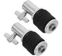 EXQUIMEUBLE 2pcs Drum Hi-hat Clutch Metal Hi Hat Clutch Stable Locking Responsive Performance Silver for Stage Setup and Rehearsal Studio Setups