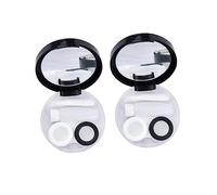 EXQUIMEUBLE 2pcs Elegant Contact Lenses Companion Box Lense Case Compact Storage for Go
