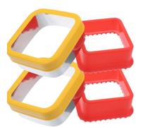 EXQUIMEUBLE 2pcs Heart-Shaped Stainless Steel Home Cutting Tool Non-Stick Surface and Sharp Cutting Edges for Making Toast and Baking