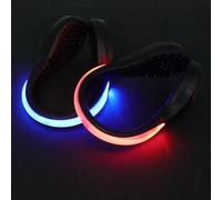 EXQUIMEUBLE 2pcs LED Shoe Lights Safety Light Clip for Night Running and Walking, 2 Lighting Modes, Sturdy Pvc and Silicone Material for Enhanced Runner Visibility Random Color