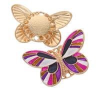 EXQUIMEUBLE 2pcs Magnetic Butterfly Needle Minder Sewing Pin Holder for Embroidery Cross Stitch Quilting Projects Charming Magnetic Sewing Needle Keeper with Elegant