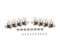 EXQUIMEUBLE 2Pcs Mica Color Guitar Tuning Pegs Machine Heads for Mandolin Durable Replacement Tuner with Round Button Essential Guitar Tuning Keys for Precise String