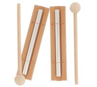 EXQUIMEUBLE 2PCS Mindfulness Chimes Hand Bell Chime Set for Meditation and Yoga Classroom Reminder Musical Tuned for Teachers and Prayer